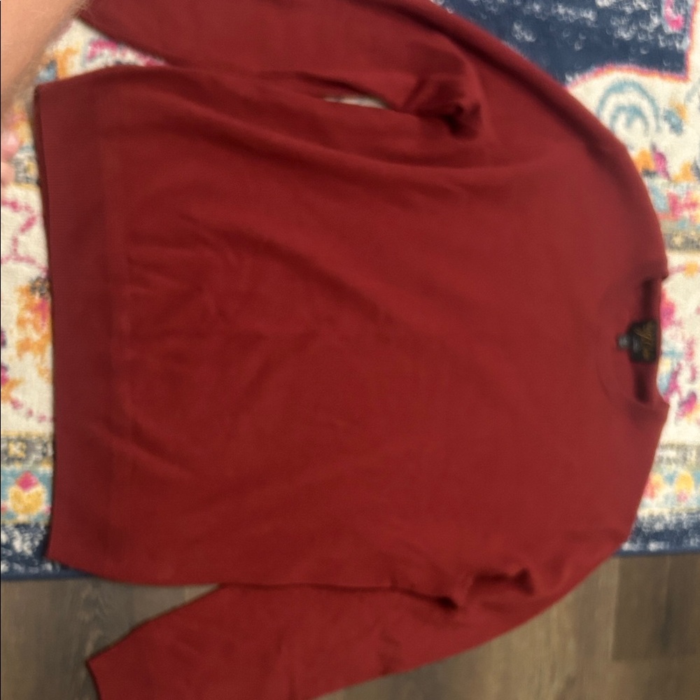 J. Crew Men's Crewneck Sweater in Deep Red